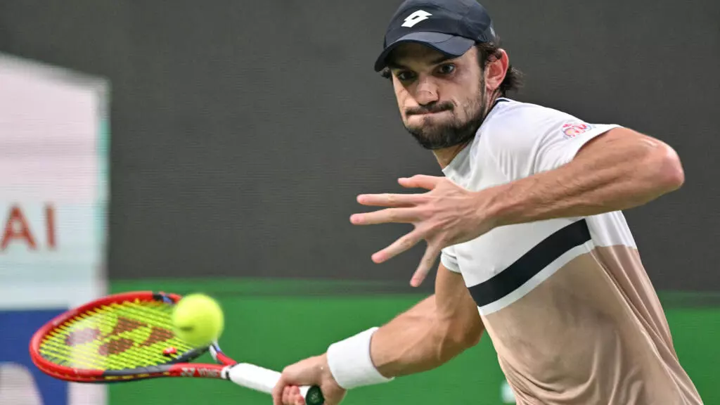 Valentin Vacherot lors de la finale du Masters 1000 de Shanghai contre Arthur Rinderknech, le 12 octobre 2025