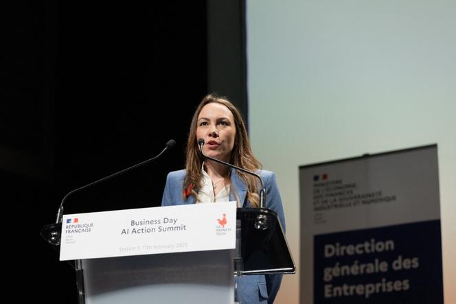 Julie Huguet, directrice de Mission French Tech, à Paris, le 11 février 2025. AMAURY CORNU / HANS LUCAS VIA AFP
