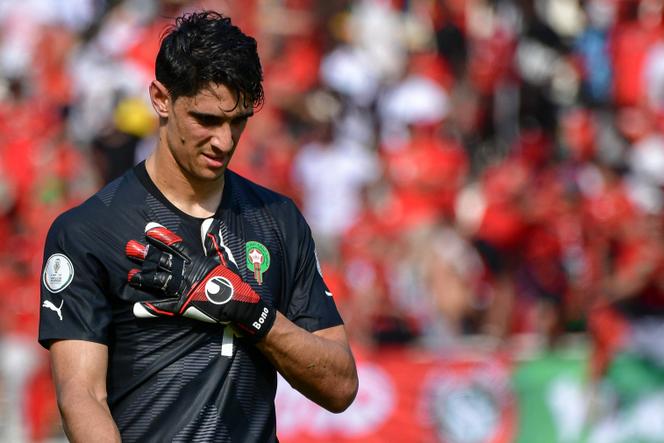 Le gardien de but marocain Yassine Bounou lors d’un match de Coupe d’Afrique des nations à San Pedro, en Côte d’Ivoire, le 21 janvier 2024. SIA KAMBOU / AFP
